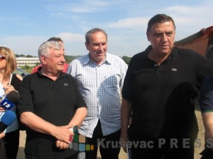 Radoica Milosavljević, levo, sa Vladimirom Tasićem i Milutinom Mrkonjićem 