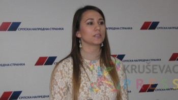 Jovana Dunjić je osma na listi koalicije "Aleksandar Vučić - Srbija pobeđuje" za lokalne izbore FOTO: S. Milenković 