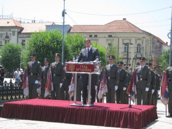 Aleksandar Vučić je održao govor pored Spomenika kosovskim junacima FOTO: CINK - S.Milenković