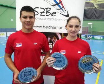 Sergej Lukić i Marija Sudimac sa trofejima iz Trenčina 