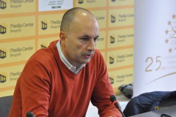 Vladimir Međak je novinare upoznao sa dosadašnjim tokom procesa evrointegracija FOTO: Medija centar Beograd 
