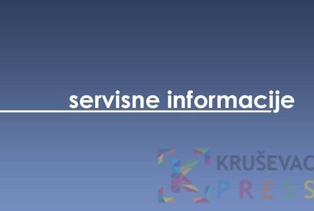 Servisne informacije za 06. jun