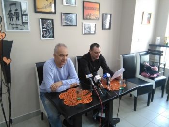 Srđan Novaković i Rade Savković iz Udruženja muzičara "Kultart" FOTO: CINK-S.Milenković