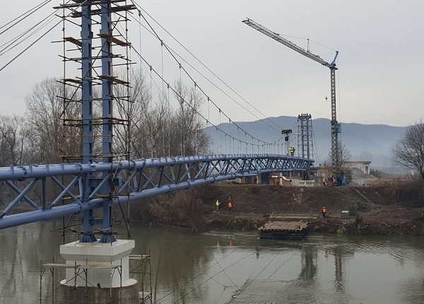 RADOVI PRI KRAJU: Trstenik početkom naredne godine dobija novi viseći most