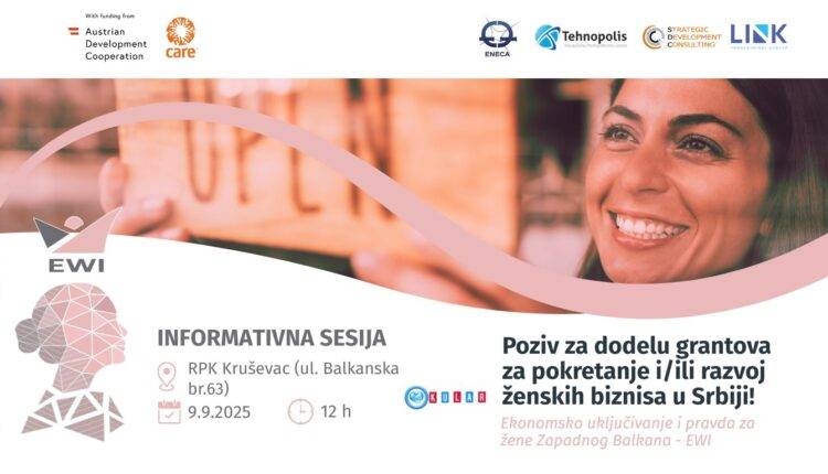 Otvoren javni poziv za učešće u programu podrške ženskom poduzetništvu u Srbiji